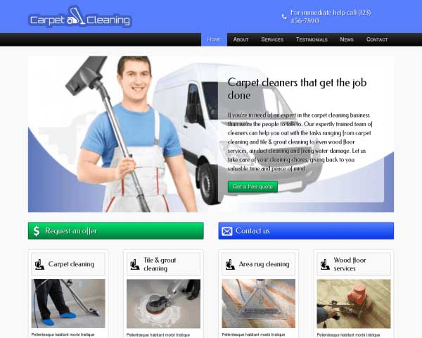 Carpet Cleaner Website Design Services