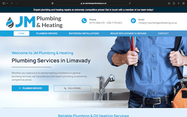 Plumber Website Design Services Company