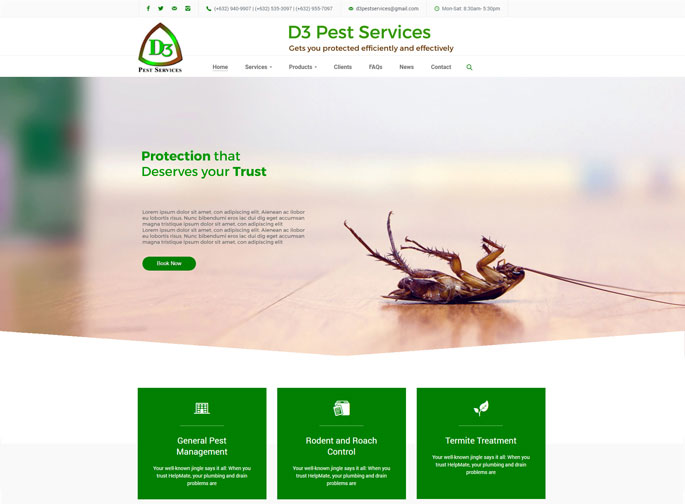 Pest Control Website Design Services