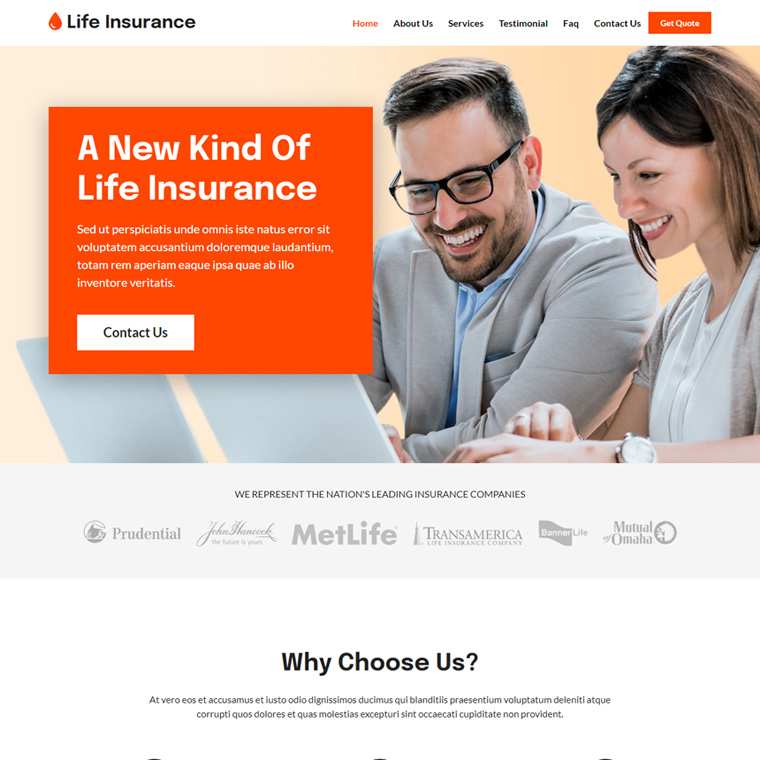 Insurance Website Design