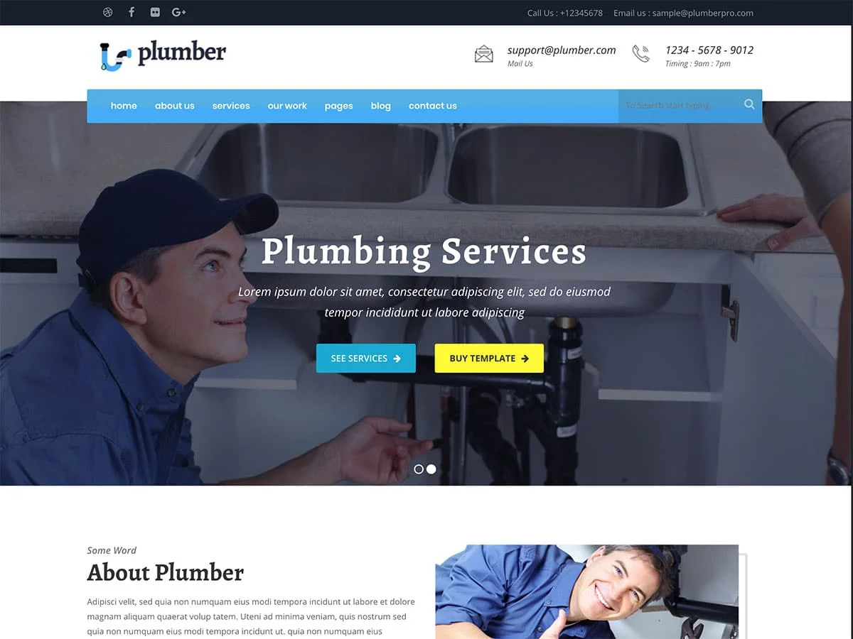 Plumber Website Design Services Company