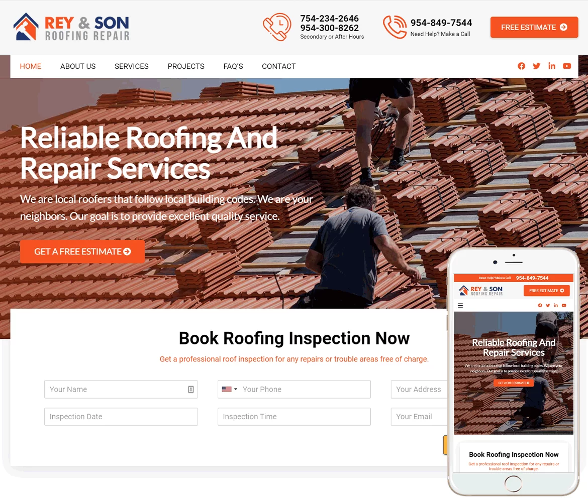 Roofing Website Design