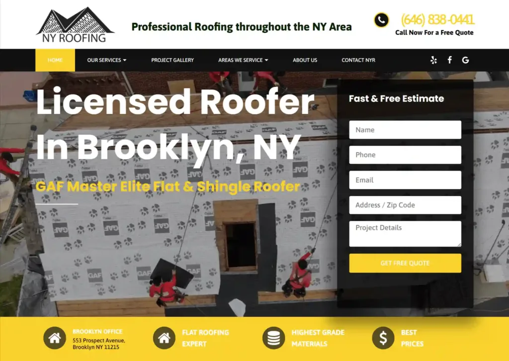 Roofing website Design Company