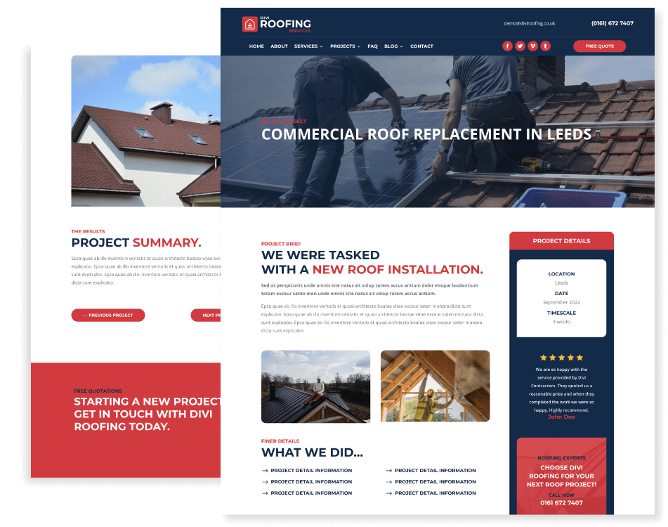 Roofing Website Design Services