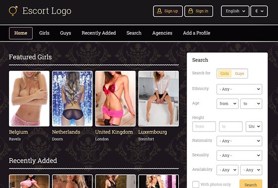 escort website design services